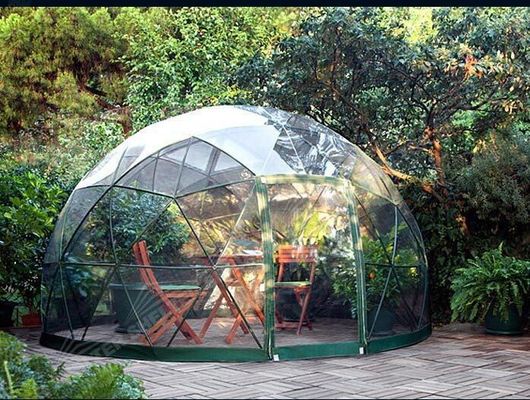 Dostosowany wodoodporny, wiatroodporny ruchomy namiot kopułowy geodezyjny ze stalową ramą Namiot kempingowy kopułowy