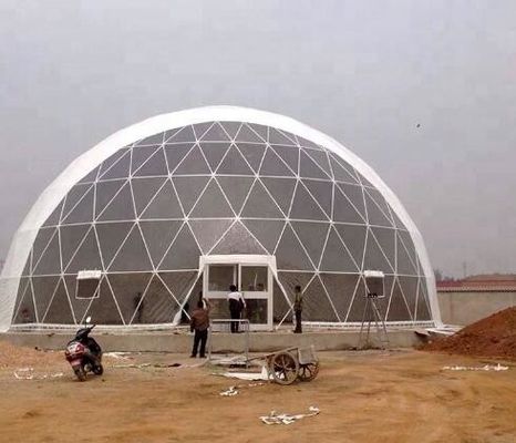 Namiot z kopułą geodezyjną z PVC o średnicy 16M Namiot na zewnątrz hotelu Igloo Namioty imprezowe Big Exhibition Dome Tent