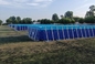 25M * 5M Zewnętrzny basen z plandeką z PCV, naziemne baseny z metalową ramą