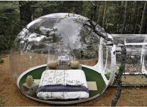 Przezroczysty nadmuchiwany namiot bąbelkowy Nadmuchiwany podwójny szwy Przezroczysty namiot kempingowy Nadmuchiwany namiot imprezowy