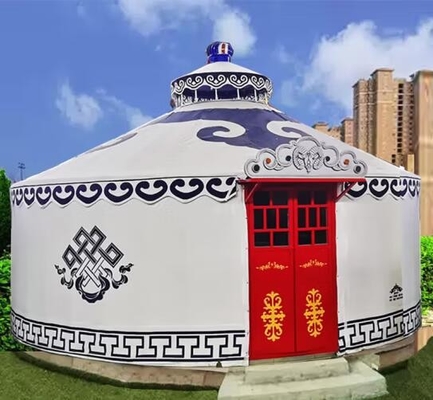 Doświadczenie Urok kultury mongolskiej Jurt Struktura bambusowa namiot geodezyjny kopuła