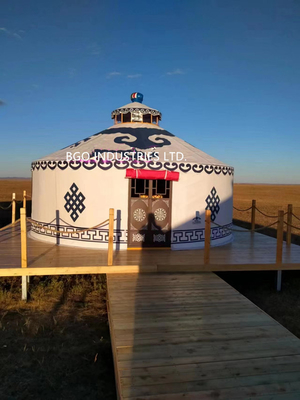 Doświadczenie Urok kultury mongolskiej Jurt Struktura bambusowa namiot geodezyjny kopuła