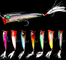7 kolorów 8 CM/10.50G Feather Hook Okoń, Sum Plastikowa twarda przynęta Popper Fishing Lure