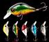 5 kolorów 6 CM / 7.8g Oczy 3D Plastikowe twarde przynęty Casting Trolling 0.50m-1.5m Pływająca korba Fishing Lure
